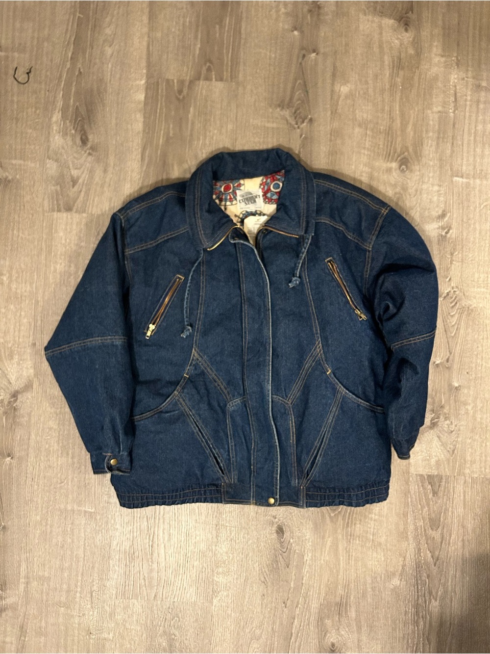NWT Vintage Be in the Current Seen Women’s 24W Mens 2XL Denim Puffer Jacket